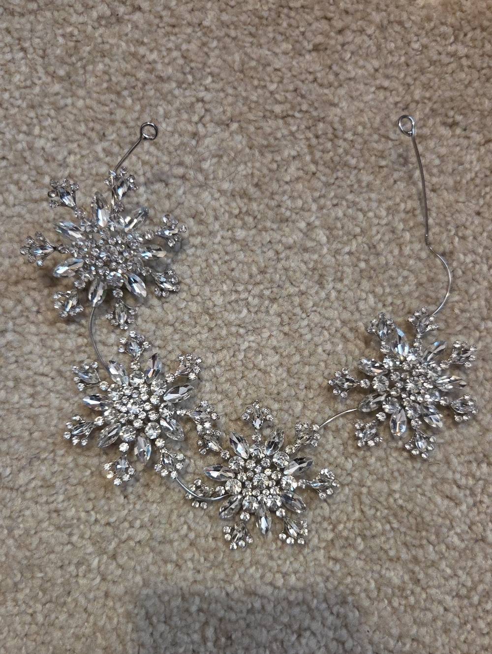 Crystal Snowflake Statement Hair Piece